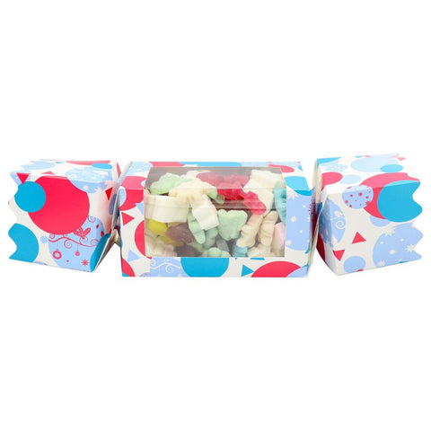 Christmas Cracker Bauble Design Gift Box With Window - 10 Boxes