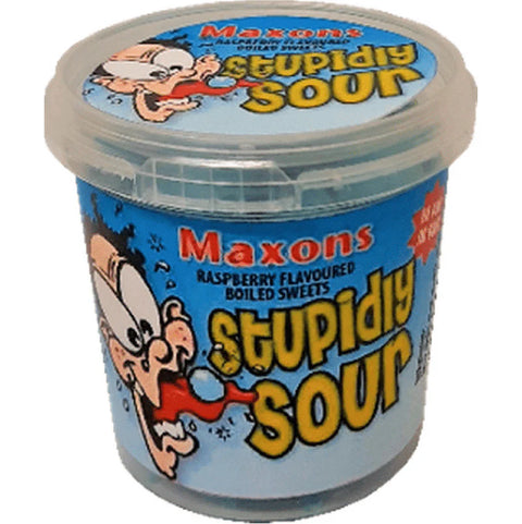 Maxons Stupidly Sour Blue Raspberry 100g- Pack of 12