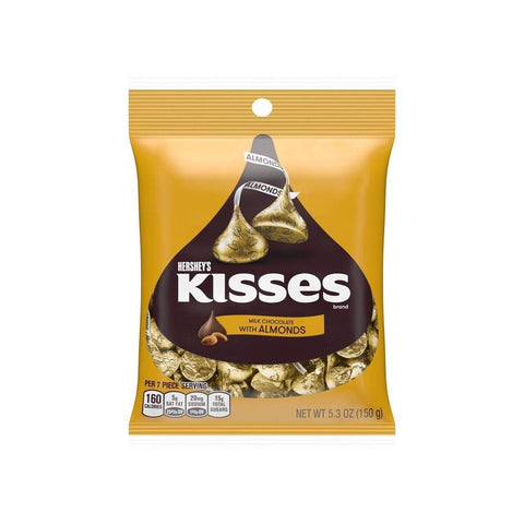 Hershey's Kisses Milk Chocolate and Almonds 150g - Pack of 12